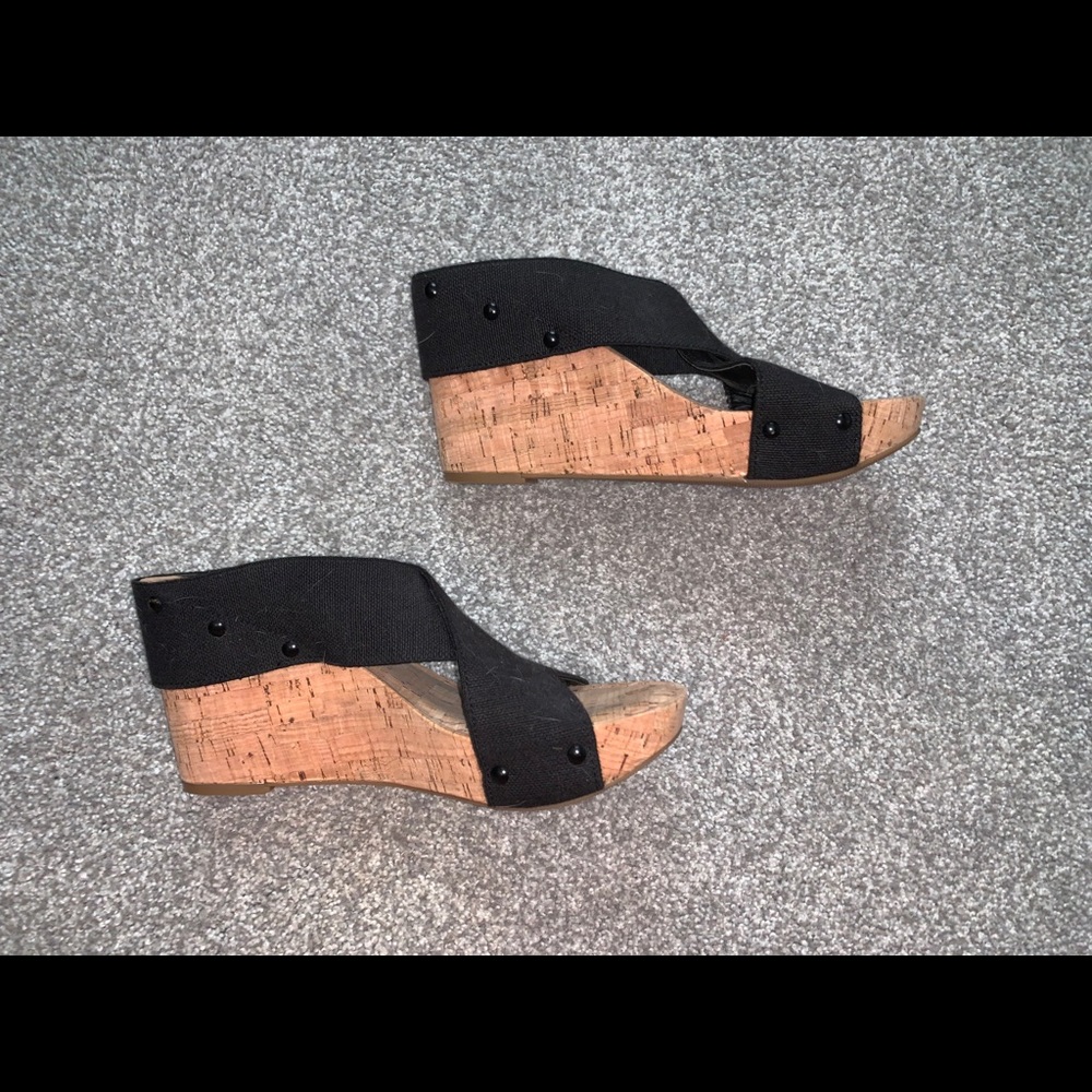 Lucky brand black wedges